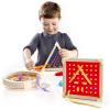 imageGuidecraft Geo Shape Lacing Manipulative Preschool Toy Educational Threading Set for Toddlers