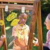 imageGuidecraft Acadia IndoorOutdoor Art Easel for Kids Acacia Wood DoubleSided Foldable SeeThru Easel  Easy to Clean Art Station w 5 Paint Cups Paper Clips Clear DryErase Board Marker Tray