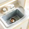 imageGuidecraft EdQ AllinOne Kids Kitchen Playset  Natural Wooden Dramatic Play Kitchen for Toddlers wStove Microwave Oven Sink Interactive Faucet Storage Shelves for Home Playroom ClassroomWhite