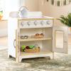 imageGuidecraft EdQ Play Kitchen Range for Toddlers  Natural Wooden Montessori Kids Kitchen Playset w 4 Burner Stove Realistic Knobs Oven Cabinet  Dramatic Play Toy for Home Playroom ClassroomWhite