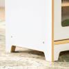 imageGuidecraft EdQ Play Kitchen Range for Toddlers  Natural Wooden Montessori Kids Kitchen Playset w 4 Burner Stove Realistic Knobs Oven Cabinet  Dramatic Play Toy for Home Playroom ClassroomWhite