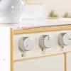 imageGuidecraft EdQ Play Kitchen Range for Toddlers  Natural Wooden Montessori Kids Kitchen Playset w 4 Burner Stove Realistic Knobs Oven Cabinet  Dramatic Play Toy for Home Playroom ClassroomWhite