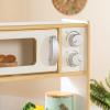 imageGuidecraft EdQ Play Kitchen for Toddlers wMicrowave amp Cupboard  Natural Wooden Dramatic Kitchen Playset wRealistic Microwave Knobs Storage Bins amp Cabinet Shelves for Home Playroom ClassroomWhite