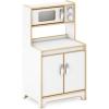 imageGuidecraft EdQ Play Kitchen for Toddlers wMicrowave amp Cupboard  Natural Wooden Dramatic Kitchen Playset wRealistic Microwave Knobs Storage Bins amp Cabinet Shelves for Home Playroom ClassroomWhite