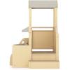 imageGuidecraft EdQ Toddler Kitchen Loft  White MultiLevel Birch Wood Indoor Kids Climbing Loft with Pretend Play Kitchen Sink Stove and Storage with Bins for Classroom amp Daycare  Ages 18MNatural