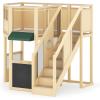 imageGuidecraft Market Loft  Natural Kids MultiLevel Solid Birch Wood Indoor Sensory Activity Loft wBlackboard Mirror Portal Acrylic Panels amp Carpeted Reading Area for Preschool amp Daycare  Ages 3
