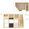 imageGuidecraft Market Loft with Extension  Natural Kids 2Story Wooden Dramatic Play Loft amp Gross Motor Activity Play wMirrors Clear Panels Blackboard Stairs amp Carpeted Area for Larger Classrooms