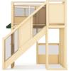 imageGuidecraft Market Loft with Extension  Natural Kids 2Story Wooden Dramatic Play Loft amp Gross Motor Activity Play wMirrors Clear Panels Blackboard Stairs amp Carpeted Area for Larger Classrooms