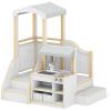 imageGuidecraft EdQ Toddler Kitchen Loft  White MultiLevel Birch Wood Indoor Kids Climbing Loft with Pretend Play Kitchen Sink Stove and Storage with Bins for Classroom amp Daycare  Ages 18MWhite