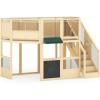 imageGuidecraft Market Loft with Extension  Natural Kids 2Story Wooden Dramatic Play Loft amp Gross Motor Activity Play wMirrors Clear Panels Blackboard Stairs amp Carpeted Area for Larger Classrooms
