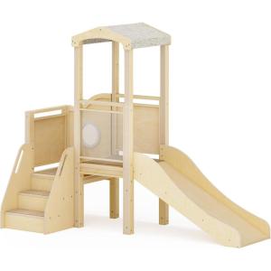 imageGuidecraft Toddler City Loft Kids MultiLevel Solid Birch Wood Sensory Gross Motor Activity Center with Slide Stairs Crawl Space and Safety Rails for Home amp Classroom  Ages 18M