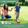 imageAcadia Outdoor Balance Beam for Kids Set of 2 Acacia Wood Montessori Toy for Kids Ages 3 Build Coordination and Gross Motor Skills Toddler Balancing Beams Obstacle Course for Kids Outdoor Activity
