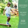 imageAcadia Outdoor Balance Beam for Kids Set of 2 Acacia Wood Montessori Toy for Kids Ages 3 Build Coordination and Gross Motor Skills Toddler Balancing Beams Obstacle Course for Kids Outdoor Activity