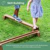 imageAcadia Outdoor Balance Beam for Kids Set of 2 Acacia Wood Montessori Toy for Kids Ages 3 Build Coordination and Gross Motor Skills Toddler Balancing Beams Obstacle Course for Kids Outdoor Activity