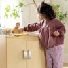 imageGuidecraft EdQ Play Kitchen Sink for Toddlers  White Wooden Montessori Kids Kitchen Playset wInteractive Faucet Storage Cabinets amp 2 Fabric Bins  Pretend Play Toy for Home Playroom ClassroomNatural