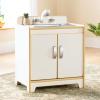 imageGuidecraft EdQ Play Kitchen Sink for Toddlers  White Wooden Montessori Kids Kitchen Playset wInteractive Faucet Storage Cabinets amp 2 Fabric Bins  Pretend Play Toy for Home Playroom ClassroomWhite