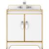 imageGuidecraft EdQ Play Kitchen Sink for Toddlers  White Wooden Montessori Kids Kitchen Playset wInteractive Faucet Storage Cabinets amp 2 Fabric Bins  Pretend Play Toy for Home Playroom ClassroomWhite