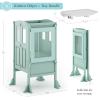 imageGuidecraft Kitchen Helper Toddler Tower and Mealtime and Play Tray Bundle Martha Stewart Mint Folding Adjustable Step Stool with Keepers NonSlip Mat and Easy to Clean Detachable Tray Table