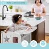 imageGuidecraft Kitchen Helper Toddler Tower and Mealtime and Play Tray Bundle Martha Stewart Mint Folding Adjustable Step Stool with Keepers NonSlip Mat and Easy to Clean Detachable Tray Table