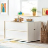 image:imageGuidecraft EdQ Fold amp Lock Storage Unit 24 Natural Wooden 10Compartment Folding Storage Cabinet w 6 Fabric Bins amp Shelves  Montessori Furniture for Classroom Preschool Homeschool amp DaycaresWhite