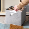 image:imageGuidecraft EdQ Fold amp Lock Storage Unit 24 Natural Wooden 10Compartment Folding Storage Cabinet w 6 Fabric Bins amp Shelves  Montessori Furniture for Classroom Preschool Homeschool amp DaycaresWhite