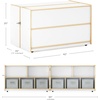 image:imageGuidecraft EdQ Fold amp Lock Storage Unit 24 Natural Wooden 10Compartment Folding Storage Cabinet w 6 Fabric Bins amp Shelves  Montessori Furniture for Classroom Preschool Homeschool amp DaycaresWhite