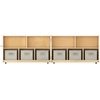 image:imageGuidecraft EdQ Fold amp Lock Storage Unit 24 Natural Wooden 10Compartment Folding Storage Cabinet w 6 Fabric Bins amp Shelves  Montessori Furniture for Classroom Preschool Homeschool amp DaycaresNatural