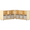 image:imageGuidecraft EdQ Fold amp Lock Storage Unit 24 Natural Wooden 10Compartment Folding Storage Cabinet w 6 Fabric Bins amp Shelves  Montessori Furniture for Classroom Preschool Homeschool amp DaycaresNatural