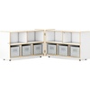 image:imageGuidecraft EdQ Fold amp Lock Storage Unit 24 Natural Wooden 10Compartment Folding Storage Cabinet w 6 Fabric Bins amp Shelves  Montessori Furniture for Classroom Preschool Homeschool amp DaycaresWhite