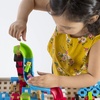 image:imageGuidecraft IO Blocks STEM Table with Gears 109 IO Blocks Pieces IO People Gears Slides and Axels Storage Bins with Activity Table for Kids  STEM Educational and Learning Toy for Children