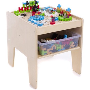 image:imageGuidecraft IO Blocks STEM Table with Gears 109 IO Blocks Pieces IO People Gears Slides and Axels Storage Bins with Activity Table for Kids  STEM Educational and Learning Toy for Children