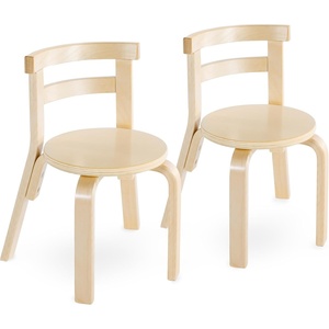 image:imageGuidecraft Kids Nordic Chair Set of 2  Natural Curved Back Wooden Chair for Children Ages 25 12 Seat Height  Kids Furniture for Home Playroom Daycare Preschool and Classroom SeatingNatural
