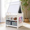 image:imageGuidecraft Kids Desk to Easel Art Cart  White 3in1 Wooden Art Table amp Craft Storage DoubleSided Easel for Kids wChalkboard Paper Roller Paint Cups amp Storage Bins Toddler Activity TableWhite